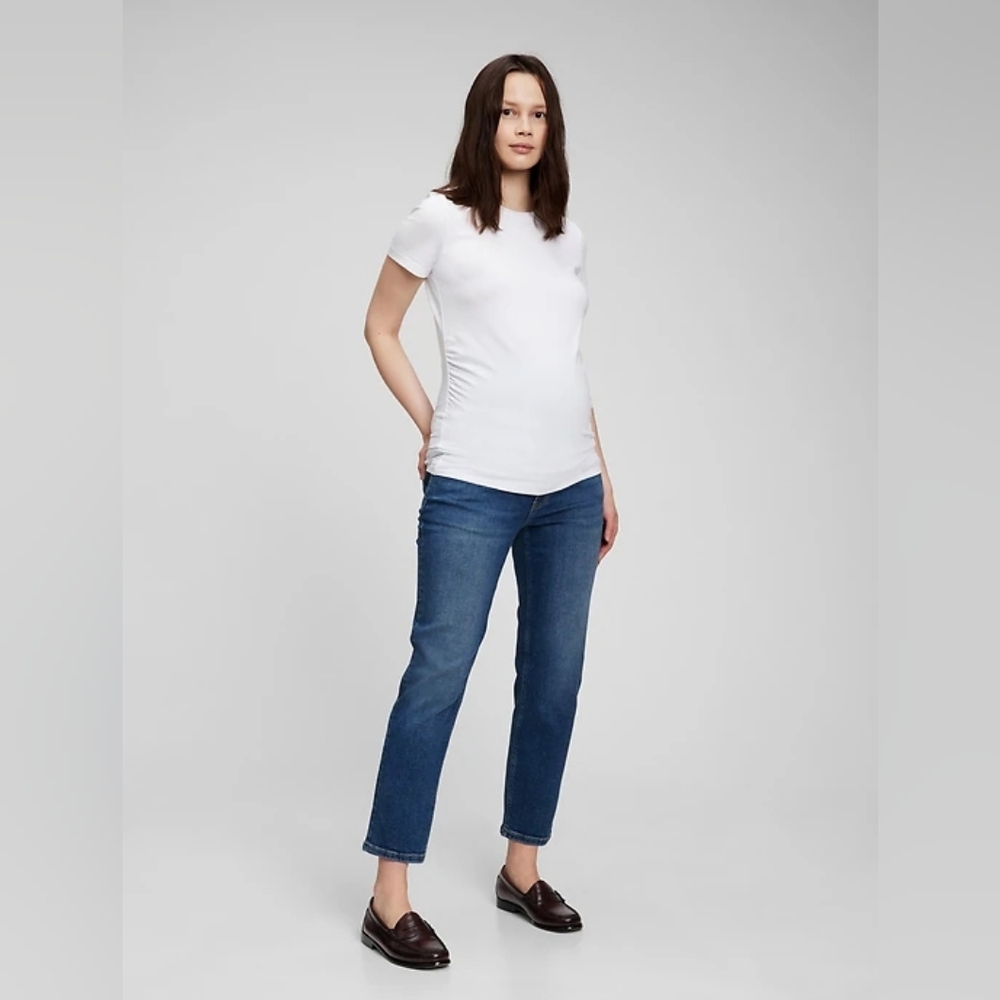 Gap Maternity True Waistband Full Panel Straight Jeans - Size 29/8 Short NWT